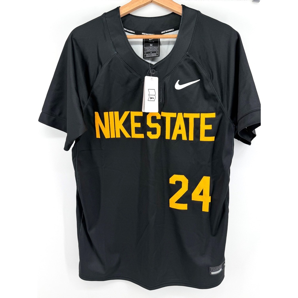 Nike NSU Digital Vapor Two Button Baseball Jersey Men's M Black DX9138 NWT